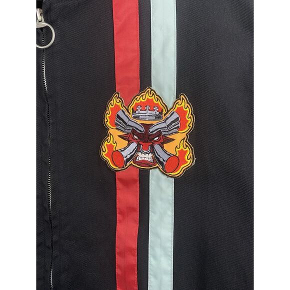 VTG monster magnet jacket mens large black Power Trip Detroit made rare 2001 - Picture 2 of 11